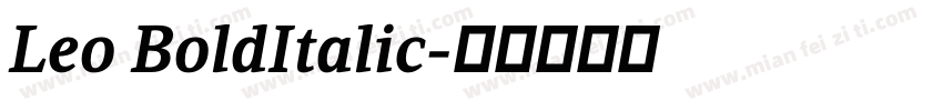 Leo BoldItalic字体转换